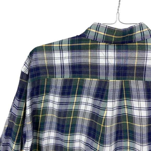 TOMMY HILFIGER Button Down Plaid Shirt, 100% Cotton - Picture 5 of 5